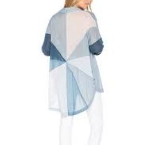 FREE PEOPLE Rainbow Rays Button Up Shirt Small